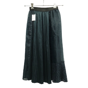 WC741Y COMME CA MODELS Comme Ca model z auger nji-b locking pleated skirt 5 number SS size corresponding green lady's /29