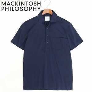 ◆MACKINTOSH PHILOSOPHY マッキントッシュ フィロソフィー ポロシャツ 紺 ネイビー 38