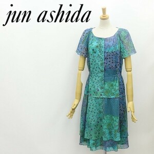 ◆jun ashida ジュンアシダ 花柄 コットン フレア ワンピース 9