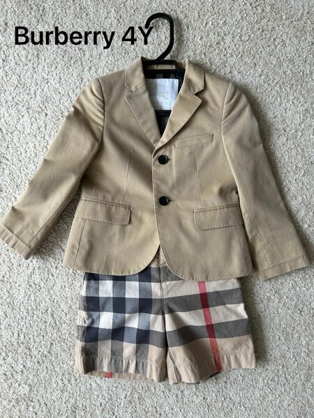 Burberry children 4Y 2Y 100cm 七五三　フォーマルスーツ ジャケット セットアップ 子供服　入学式