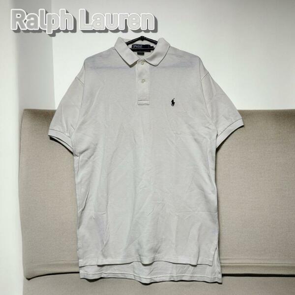 Ralph Lauren ポロシャツ 半袖 エンブレム コットン ホワイト S