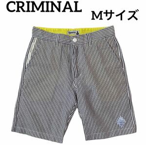 CRIMINAL クリミナル ストライプ　ハーフパンツ　ショートパンツ　メンズ　春夏用　Mサイズ