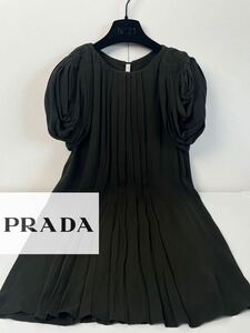 d31 обычная цена 14 десять тысяч * очень красивый товар PRADA*made in ITAY* шелк 100% One-piece платье Prada женский размер 38 формальный party 