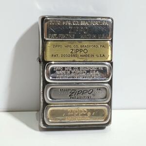 ZIPPO ジッポー 歴代ボトム メタルプレート 三面加工 2009 火花確認