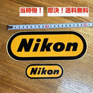 ★即決 送料無料 当時物 Nikon トラックマーク ステッカー ロゴ 2枚セット シール ニコン グッズ