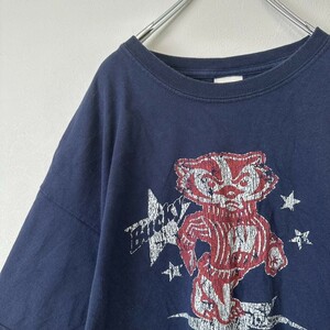 ビンテージ　古着　ウィスコンシン大学　カレッジ　メンズ　半袖tシャツ　XL