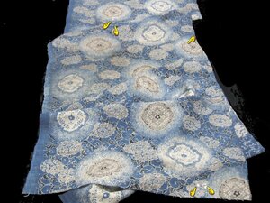 : мир старый ткань материал : натуральный шелк эпонж, Meiji. индиго. type окраска 