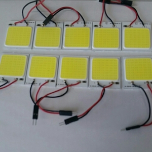 LEDルームランプ　四角 スクエアタイプ　ＣＯＢ　特大　ホワイト 室内灯 汎用　面発光 10個.