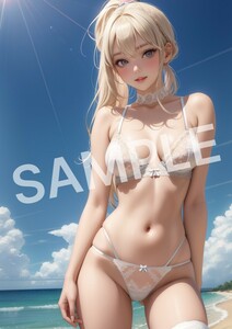 No.4009 ◎全て一点物◎【A4サイズ 美女ポスター】最高画質 光沢紙 美少女 同人 イラスト アート コスプレ グラビア セクシー 美乳 美尻