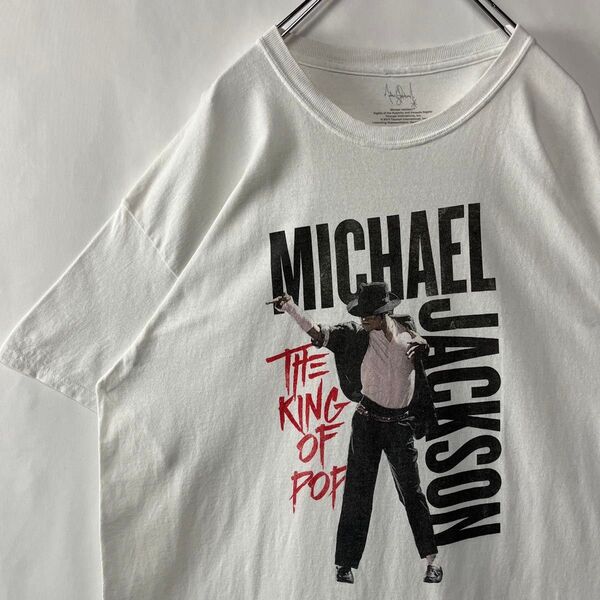 マイケル・ジャクソン Tシャツ XLサイズ バンドT ホワイト MJ 古着