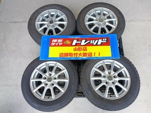 ★山形店 中古 冬タイヤ ＆ ホイール 4本セット エコフォルム 1560 PCD114.3 5H +50 & YOKOHAMA IG50+ 195/65R15 2019年製 ノア ヴォクシー