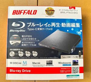 BUFFALO ポータブルブルーレイドライブ 新品未開封ブラック 