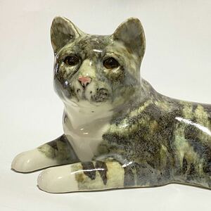 Winstanley Cat　ウィンスタンレイキャット　サイズ７　大型 38cm　猫　オブジェ　陶芸　イギリス　英国　