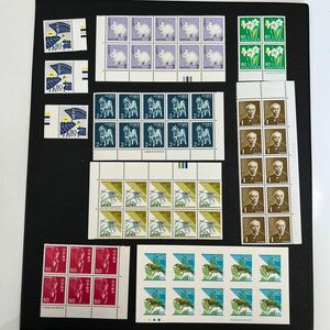 日本切手　銘板付きブロック　カラーマークブロックなど　いろいろセット　管理番号1-3