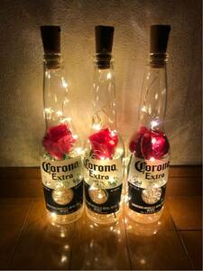  Corona beer LED white .. lighting bottle light rose 3ps.@ floor stand 