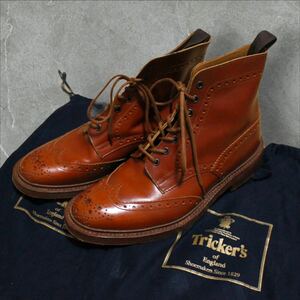 ⑧ beautiful goods [ masterpiece * regular price 13.2 ten thousand ]Tricker's Tricker's Country boots 2508 molding ton 9-5 28cm boots leather shoes 