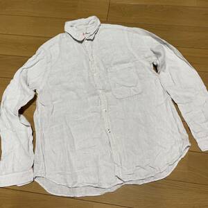 Y-10　Brocante/ブロカント（ドミンゴ・日本製）　サイズ3！麻・リネン100％　プレーンシャツ