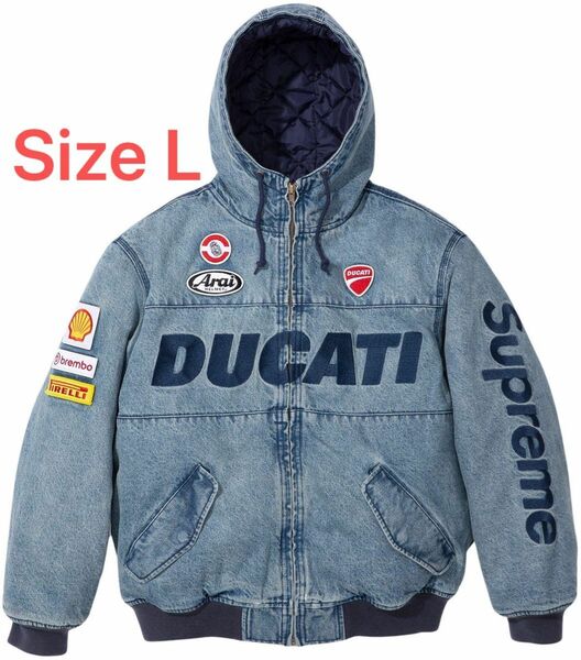 Supreme x Ducati Hooded Racing Jacket "Denim