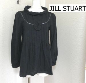 JILL STUART ジルスチュアート レディース　ブラウス 長袖 プルオーバー ブラウス 黒　無地ロリータ