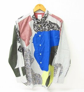 PAUL SMITH ポールスミス 2023秋冬 Abstract Textile プリントシャツ 長袖 パッチワーク★FG7167