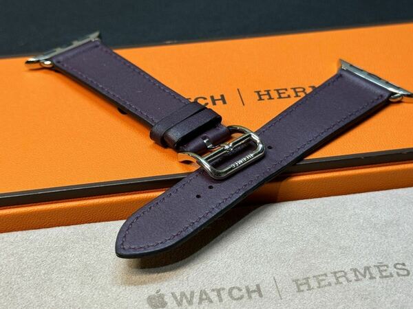 ☆即決 美品 Apple Watch Hermes 41mm 40mm ヴォー スイフト カシス シンプル トゥール レザー エルメス アップルウォッチ 027