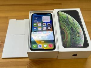 ★即決 美品 iPhone Xs 64GB MTAW2J/A A2098 スペースグレイ SIMロック解除済 Apple 065