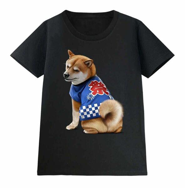 柴犬 しばいぬ 犬 いぬ 法被 夏祭り花火 半袖 Tシャツ メンズ レディース
