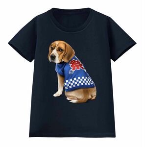 ビーグル 犬 いぬ 法被 夏祭り 花火 半袖 Tシャツ メンズ レディース 半袖プリントTシャツ