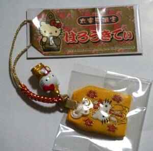 [ Hello Kitty netsuke коллекция большой выход ] Fukuoka префектура -017 большой . префектура .. дорога подлинный Kitty золотой удача в деньгах 