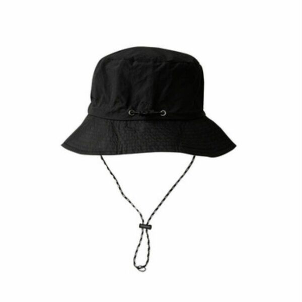 サファリハット　帽子　UVカット 撥水 防水　コンパクト　折りたたみ　ブラック