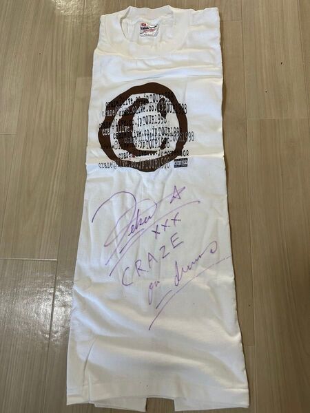 CRAZE クレイズ 菊池哲 サイン入り Tシャツ バンド デランジェ