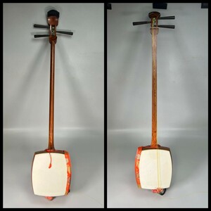 R0929 неизвестен Цу легкий shamisen ) shamisen традиционные японские музыкальные инструменты струнные инструменты длина примерно 98 cm ширина примерно 20cm внизу .2.6cm