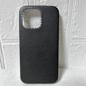 【新品 未使用】CASETiFY iPhone 13Pro MagSafe対応 ケースティファイ アイフォン スマートフォン スマホ レザーケース ブラック(送料無料)