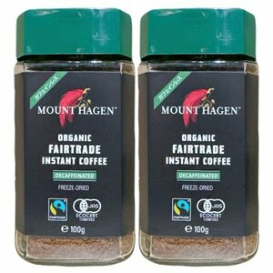  mount is -gen Cafe in less organic instant coffee 100g 2 piece set green cap 