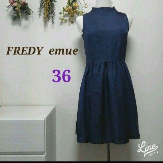 FREDY emue ワンピース ネイビー 結婚式 フォーマル