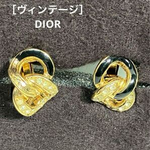 DIOR クリスチャンディオール ラインストーン×ゴールド