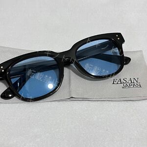 サングラス グラサン ウェリントン メガネ 眼鏡 ライトカラー ライトブルー 水色 ユニセックス メガネクロス