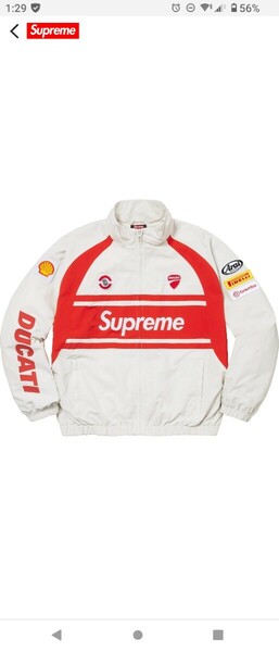 Supreme x Ducati Track Jacket Light Greyシュプリーム ドゥカティ トラック ジャケット ライト グレー