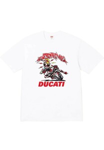 Supreme x Ducati Bike Tee シュプリーム ドゥカティ バイク Tシャツ 白 夏 バイク 単車 大型