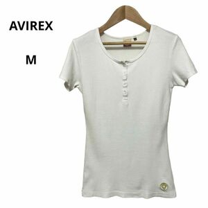 AVIREX アヴィレックス ストレッチ ニット Tシャツ 半袖 M