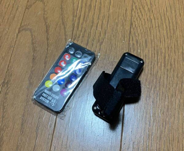 希少!美品!送料込み!鯖-ヒカリモノ メインユニット リモコン セット MULTI COLOR FRET LED 暗闇で光るエレキギター用LEDシステム