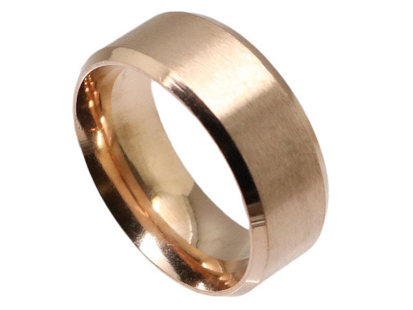 シンプルステンレスリング 8mm ブロンズ 26号 新品