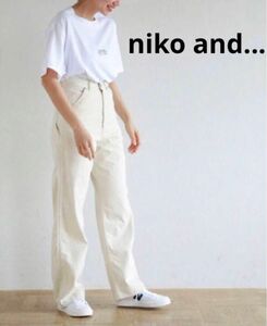 niko and... JEANS◆ニコアンド◆ハイウエストワイドパンツ ペインターデニムS