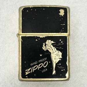 ZIPPO ジッポ ライター WIND PROOF ブラック/ゴールド BRADFORD.PA 1985年 USA 着火未確認 喫煙具 コレクション