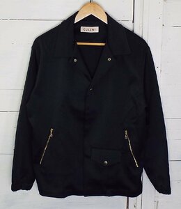 T3340〇CULLNI(クルニ)エステル金ボタンジャケット ジャケット ポリエステル 17AW/17-AW-013 ブラック サイズ1