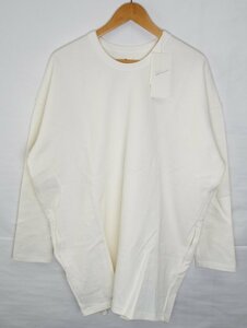 T3735[ほぼ未使用]RYU(リュー)strong jersey over knit プルオーバー カットソー 長袖 シャツ ロンT ゆったり s2108/ホワイト/サイズ4