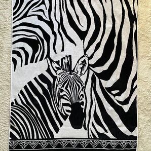 多目的ラグ(大判・厚手)シマウマ柄