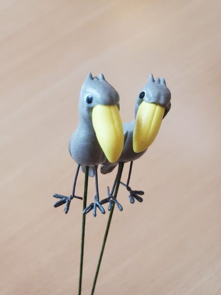 再販 クレイアート ピック ハシビロコウ ハンドメイド 園芸 フラワー