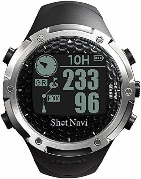 【新品】ショットナビ(Shot Navi) ゴルフナビ GPS 腕時計型 ブラック W1-FW 訳あり 外箱キズ