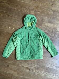  Mont Bell Montbell powder light jacket cotton inside long sleeve Logo embroidery kids160 green green 